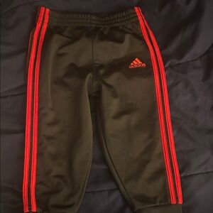 Adidas Black Pants with Red Accents